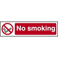 Scan 200 x 50mm PVC Sign - No Smoking