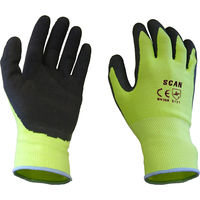 Scan Foam Latex Coated Gloves Yellow Large