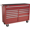 Sealey Superline Pro Heavy Duty 10 Drawer Roller Cabinet Red with Ball Bearing Runners