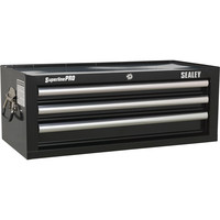 Sealey Superline Pro Heavy Duty 3 Drawer Add On Tool Chest Black with Ball Bearing Runners