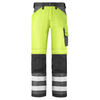 Snickers High Vis Trousers Class 2 Yellow 47" Waist 30" Leg