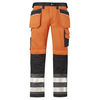 Snickers High Visibility Trousers with Holsters Class 2 Orange 30" Waist 35" Leg
