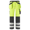 Snickers High Visibility Trousers with Holsters Class 2 Yellow 41" Waist 32" Leg