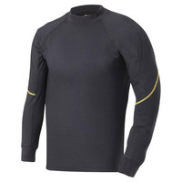 Snickers Mens First Layer Thermal Long Sleeve T Shirt Black Large