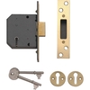 Yale Locks PM552 5 Lever Mortice Dead Lock 67mm / 2.5" Polished Brass