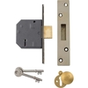 Yale Locks PM562 High Security BS 5 Lever Mortice Dead Lock 80mm / 3" Polish Brass