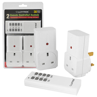 2x Lloytron Remote Controlled Sockets with 4 Channel Controller. For Lights etc.