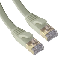 3m 9.8ft Flat CAT7 RJ45 FTP Ethernet Lan Network/Patch Cable - Grey