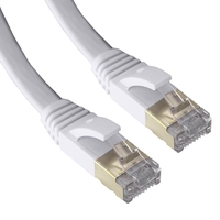 3m 9.8ft Flat CAT7 RJ45 FTP Ethernet Lan Network/Patch Cable - White