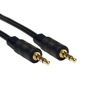 5m (16.4ft) 3.5 mm to 3.5 mm Gold Plated Stereo Jack to Jack Lead Cable - Black