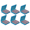 7dayshop AA / AAA Battery Storage Case - Blue - Special Extra Value 6 Pack