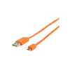 7dayshop Cables - Flat USB 2.0 A to Micro B Cable 1M Orange