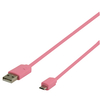 7dayshop Cables - Flat USB 2.0 A to Micro B Cable 1M Pink