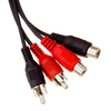 7dayshop Cables - Twin RCA Phono Male to Female Extension Cable - 1.5m