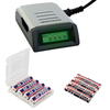 7dayshop Fast Intelligent LCD Display Battery Charger with 4x AA and 4x AAA NiMH Rechargeable Batteries