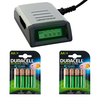 7dayshop Fast Intelligent LCD Display Battery Charger With 8 x Duracell AA 2500mAh Batteries Value Kit