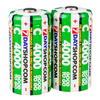 7dayshop "GOOD TO GO" C Cell Rechargeable Batteries NiMH Pre-Charged 4000mAh - 2 Pack