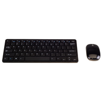 7dayshop Keyboard and Optical Mouse Set 2.4GHz Wireless Slimline Desktop - Black