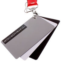 7dayshop Pro Grey / White / Black Mini Card Exposure/Colour Calibration Set with Neck Strap