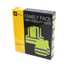 AA Car Essentials High Visibility Vest Family Pack - 2 x Adult and 2 x Childs