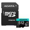 ADATA Premier Pro 512GB SDXC Card with SD Adapter,  UHS-I Class 10 (U3)