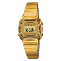 Casio Ladies Digital LCD Watch Chrono Timer Alarm Classic GOLD LA670WEGA-9EF