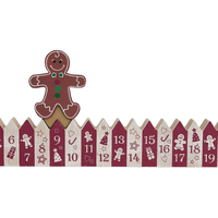 Christmas Wooden Gingerbread Advent Countdown Calendar