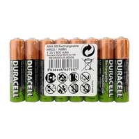 Duracell AAA HR03 NiMH Rechargeable Batteries StayCharged 800mAh - Value 8 Pack