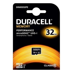 Duracell Micro SD microSDHC Memory Card 80MB/s Class 10 UHS-1 - 32GB