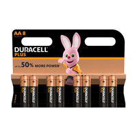 Duracell Plus AA Alkaline Batteries - Pack of 8