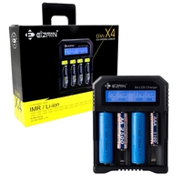 EFAN X4 4 Bay LCD Intelligent Universal Mains Battery Charger for Li-Ion and NiMH with Mains and Car Charging Options