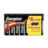 Energizer AAA LR03 MN2400 Size Alkaline Power Batteries - Value 16 Pack
