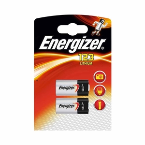 Energizer CR123A CR123 123 3v Lithium Photo Battery - Twin Pack