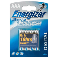 Energizer Ultimate AAA Lithium Batteries - Pack of 4