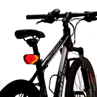 **EOL** 7dayshop USB Rechargeable Intelligent LED Rear Bike Light with Indicators + Horn