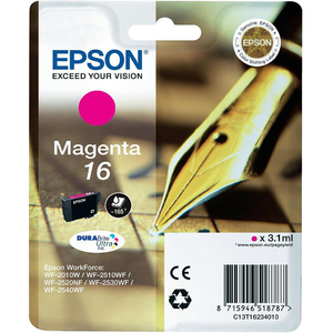 Epson Original 16 T1623 Pen and Crossword Ink Cartridge 3.1ml Magenta