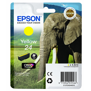 Epson Original 24 T2424 Elephant Ink Cartridge 4.6ml Yellow