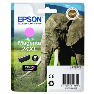 Epson Original 24XL T2436 Elephant Ink Cartridge High Capacity 9.8ml Light Magenta