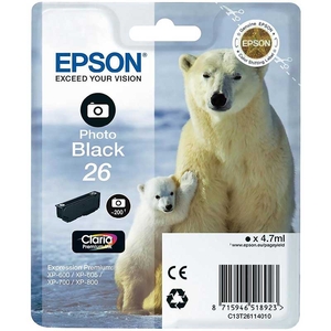 Epson Original 26 T2611 Polar Bear Ink Cartridge 4.7 ml Photo Black