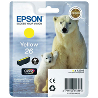Epson Original 26 T2614 Polar Bear Ink Cartridge 4.5ml Yellow