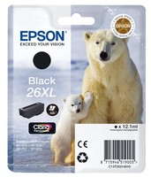 Epson Original 26XL T2621 Polar Bear Ink Cartridge 12.2ml Black