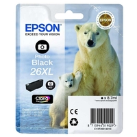 Epson Original 26XL T2631 Polar Bear Ink Cartridge 8.7ml Photo Black
