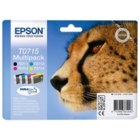 Epson Original Cheetah T0715 4-Cartridge Multipack - T0712,  T0713,  T0714 and T0711