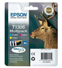 Epson Original T1306 Stag Ink Cartridge 30.3ml Extra Value 3 Colour Multipack