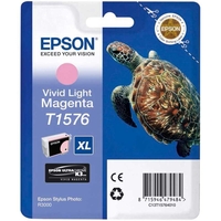 Epson Original T1576 XL Turtle Ink Cartridge 25.9ml Vivid Light Magenta