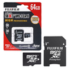 FujiFilm High Professional Micro SD SDXC Memory Card Class 10 with Full Size SD Card Adapter - 64GB