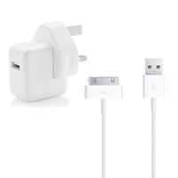 Genuine Apple Mains Charger & Genuine Apple 30 pin Cable for iPad 2 and 3 - Bundle