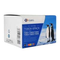 G&G Non OEM T0807 Cartridge Ink Multipack for Epson PX710W PX720WD PX800FW P50 PX650 PX660 R285