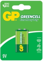 GP Greencell Zinc Carbon 9V Battery card of 1