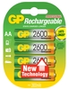 GP Professional 2600 Series Rechargeable AA (HR6 / MN1500) NiMh Batteries (min 2600mAh) - 4 Pack